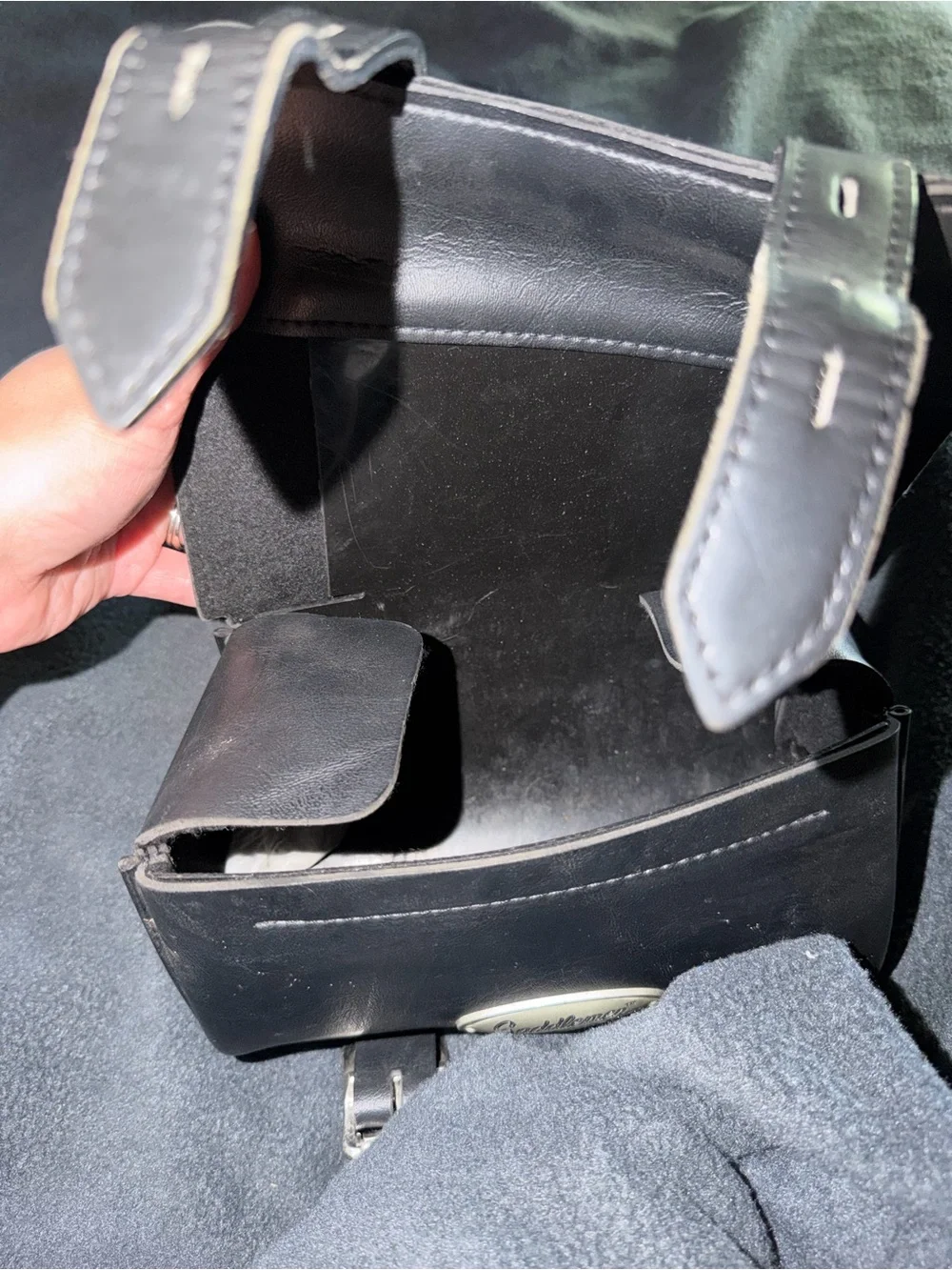 Saddlemen Black Leather Motorcycle Tool Pouch